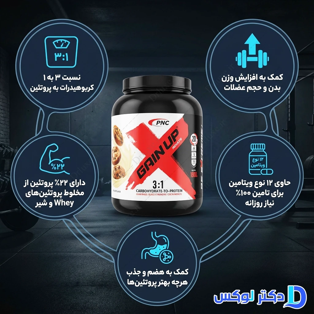 قیمت و خرید پودر گین آپ بیسکویت پی ان سی 1800 گرم